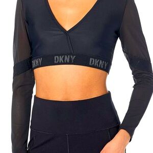 DKNY Women's Square Neck Crop Top